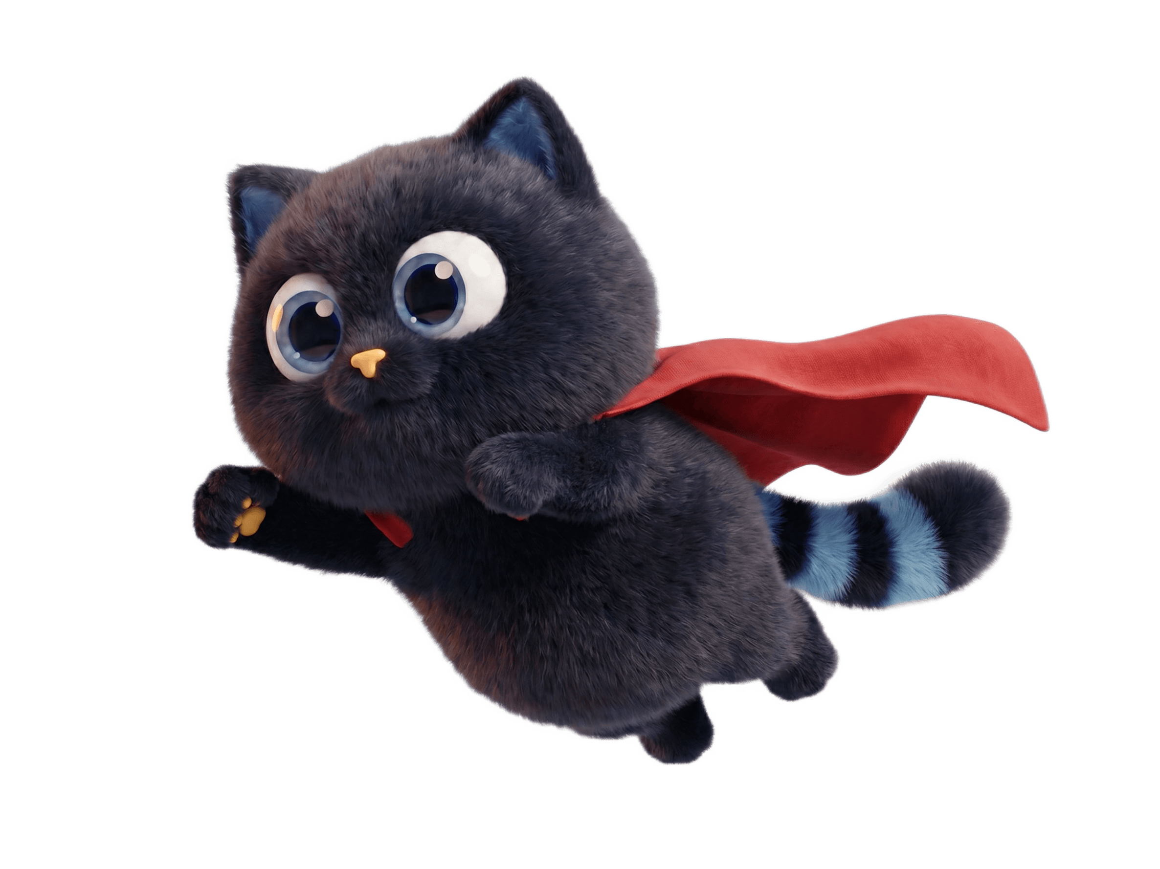 Minty mascot superhero with red cape